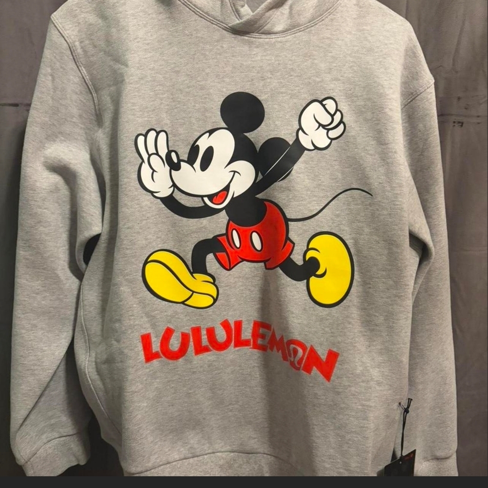lululemon athletica Gray Hoodie with Mickey Mouse Design